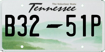 TN license plate B3251P