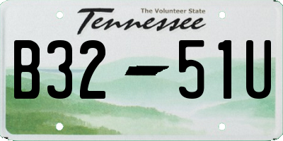 TN license plate B3251U