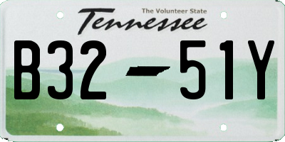 TN license plate B3251Y