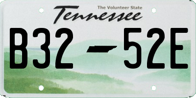 TN license plate B3252E