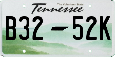 TN license plate B3252K
