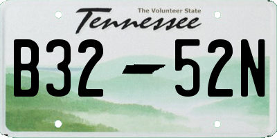 TN license plate B3252N