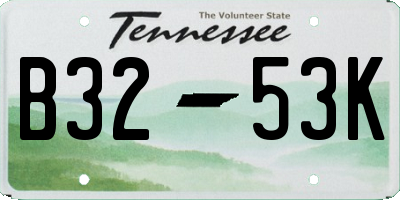 TN license plate B3253K