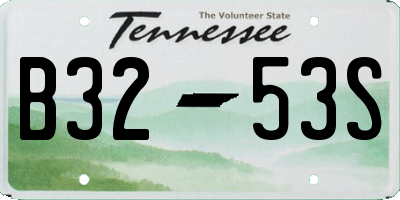 TN license plate B3253S