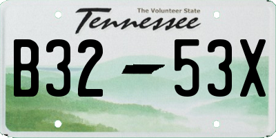 TN license plate B3253X