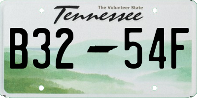 TN license plate B3254F
