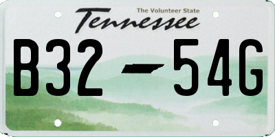 TN license plate B3254G