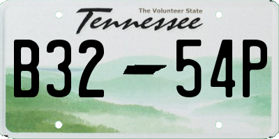 TN license plate B3254P