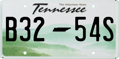 TN license plate B3254S