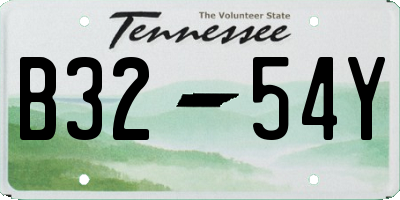 TN license plate B3254Y