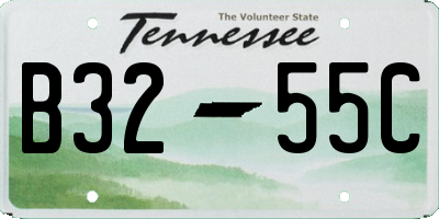 TN license plate B3255C