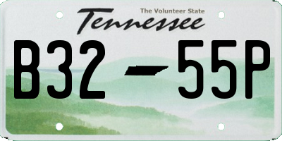 TN license plate B3255P