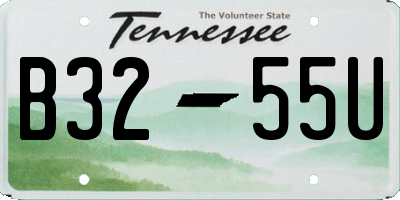 TN license plate B3255U