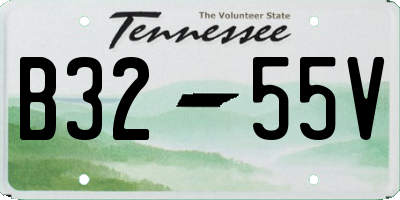 TN license plate B3255V