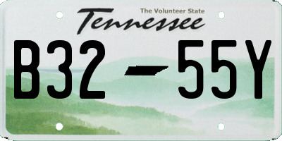 TN license plate B3255Y