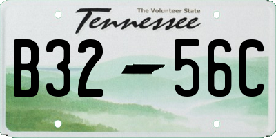 TN license plate B3256C