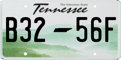 TN license plate B3256F