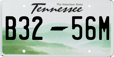 TN license plate B3256M