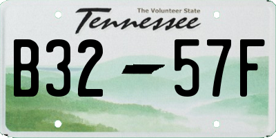 TN license plate B3257F