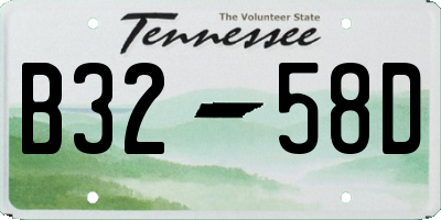 TN license plate B3258D
