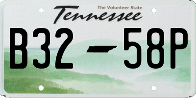 TN license plate B3258P