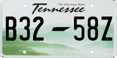 TN license plate B3258Z