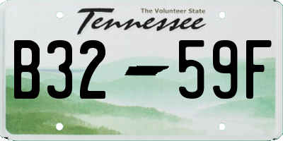 TN license plate B3259F