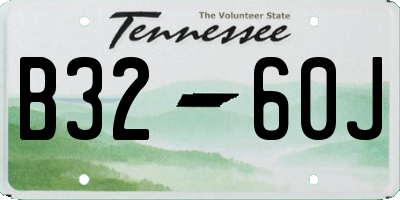 TN license plate B3260J