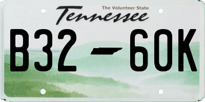 TN license plate B3260K