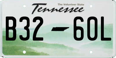 TN license plate B3260L