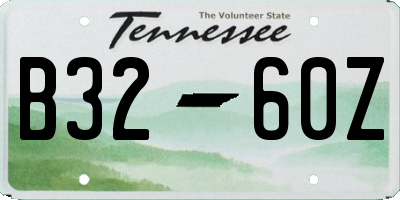 TN license plate B3260Z