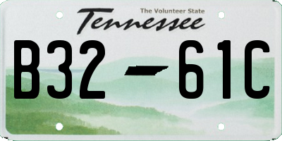 TN license plate B3261C