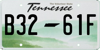 TN license plate B3261F