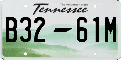 TN license plate B3261M