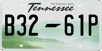 TN license plate B3261P