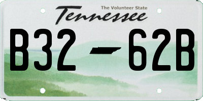 TN license plate B3262B