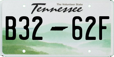 TN license plate B3262F