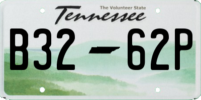 TN license plate B3262P