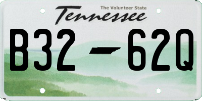 TN license plate B3262Q