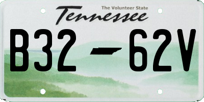 TN license plate B3262V