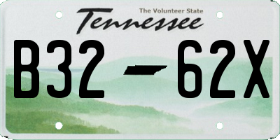 TN license plate B3262X