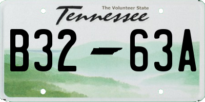 TN license plate B3263A