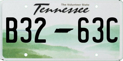 TN license plate B3263C