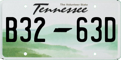 TN license plate B3263D