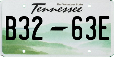 TN license plate B3263E
