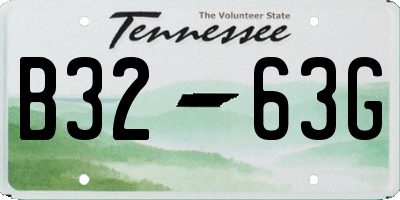 TN license plate B3263G