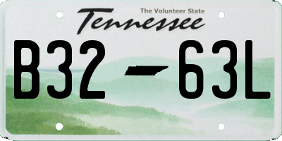 TN license plate B3263L