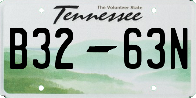 TN license plate B3263N