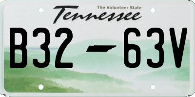 TN license plate B3263V