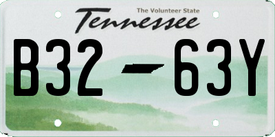 TN license plate B3263Y